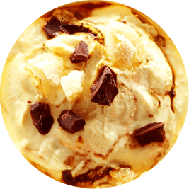 Сливочно-ванильное с кусочками шоколада